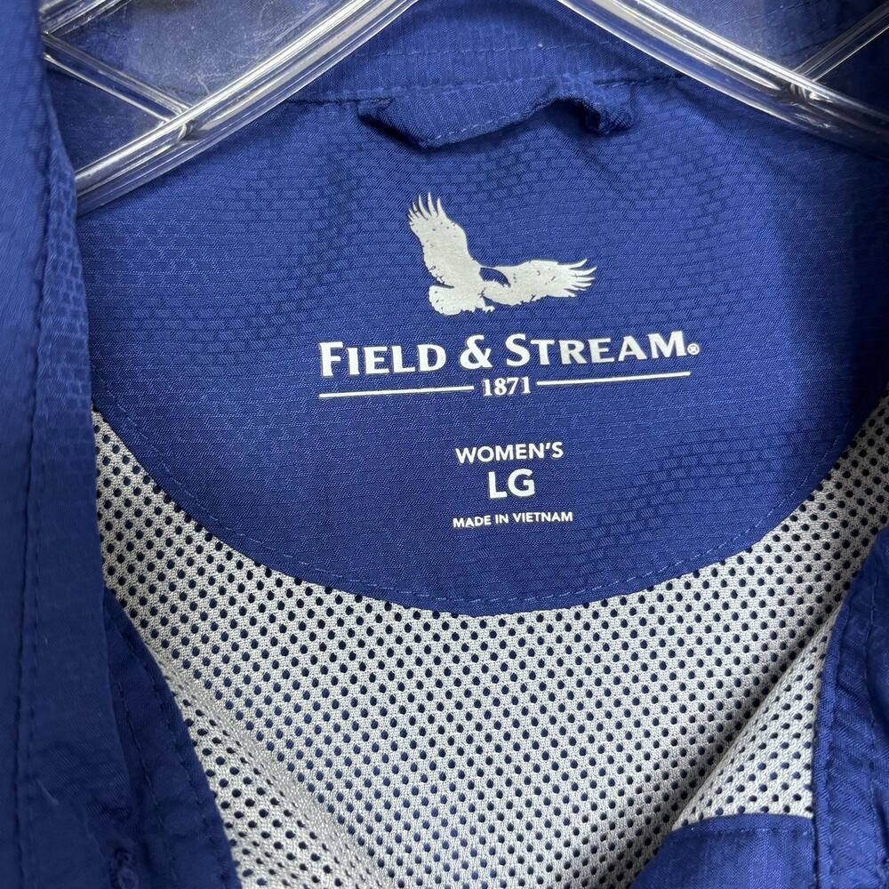 Field & Stream Wms Large Blue Utility Ls Button U… - image 4